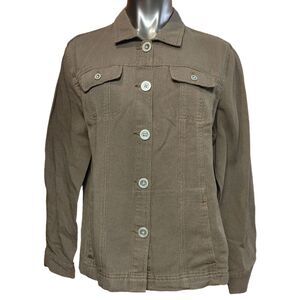 Basic Editions Women's Brown Corduroy Spring Jacket XL